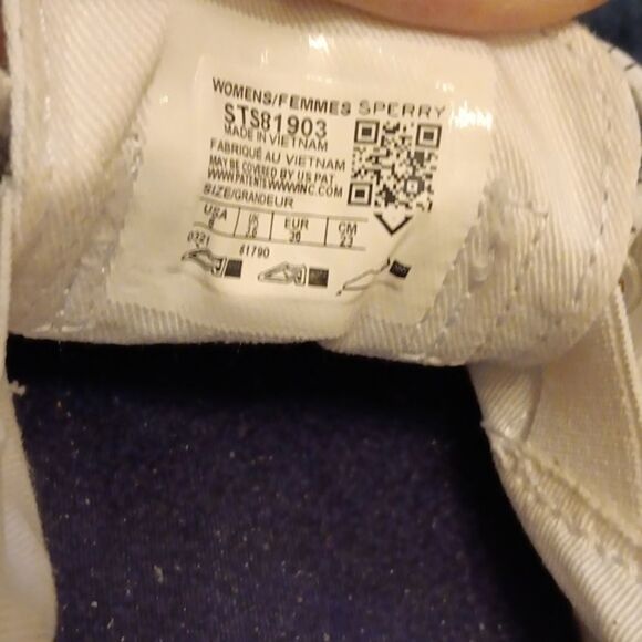 Sperry Top Siders White Canvas Sneakers - Picture 2 of 9